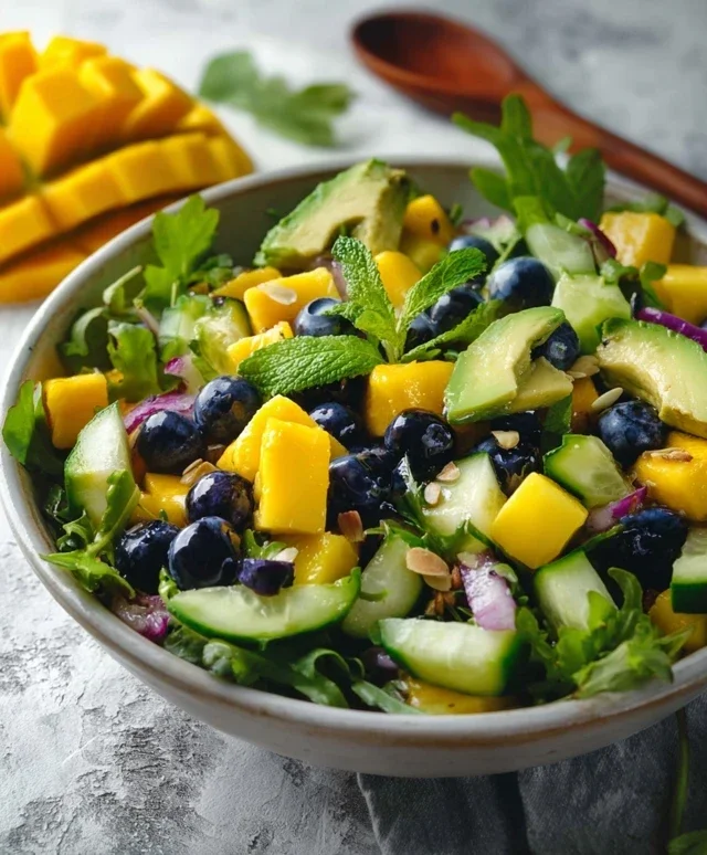 Mango Cucumber Salad with Blueberry and Avocado