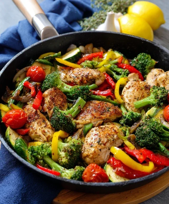 Healthy Chicken and Vegetables Skillet