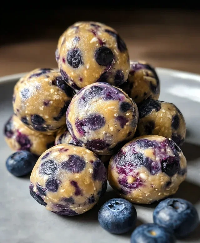 No-Bake Lemon Blueberry Protein Bites
