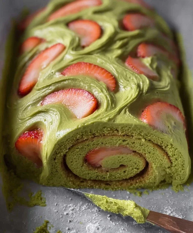 Strawberry Matcha Latte Rolls