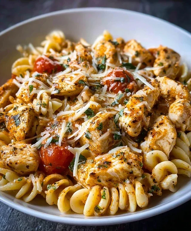 Healthy Garlic Parmesan Chicken Pasta