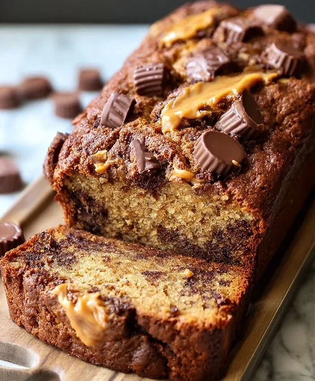 Reeses Peanut Butter Banana Bread