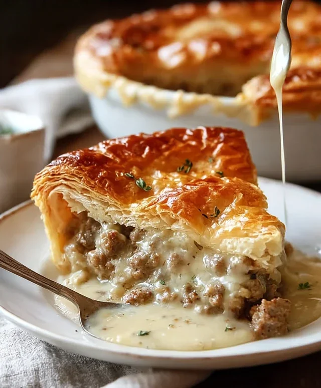 Sausage Gravy Puff Pie