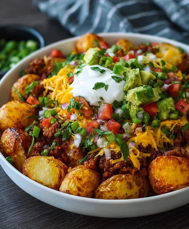 Loaded Potato Taco Bowl