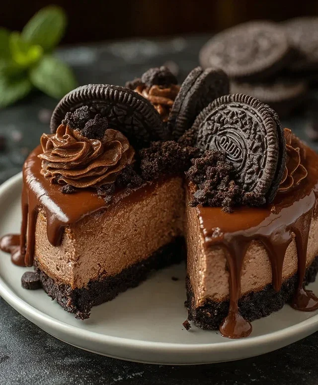 No Bake Oreo Nutella Cheesecake