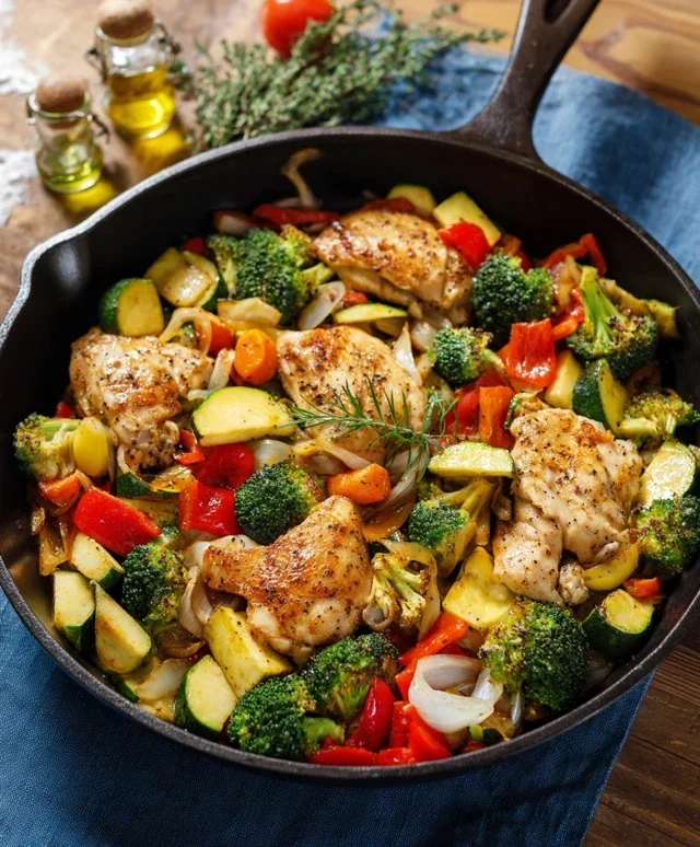 Healthy Chicken and Vegetables Skillet
