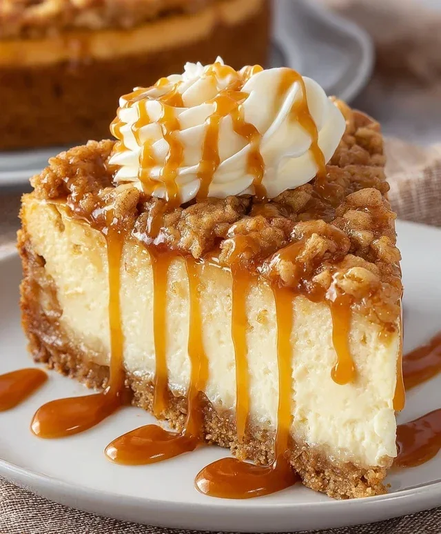 Apple Crisp Cheesecake Delight