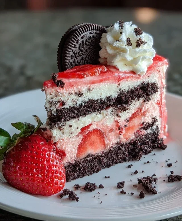 Strawberry Oreo Cake