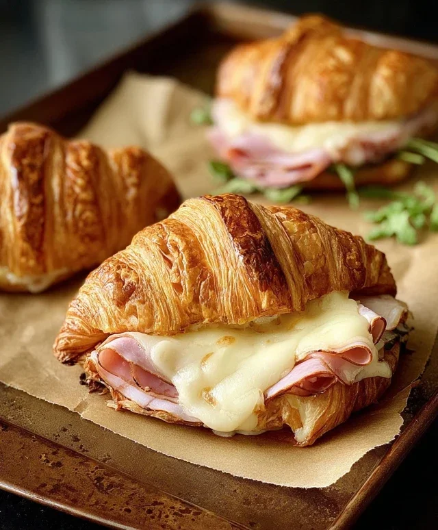 Turkey & Beef Beef Ham Croissant Melts