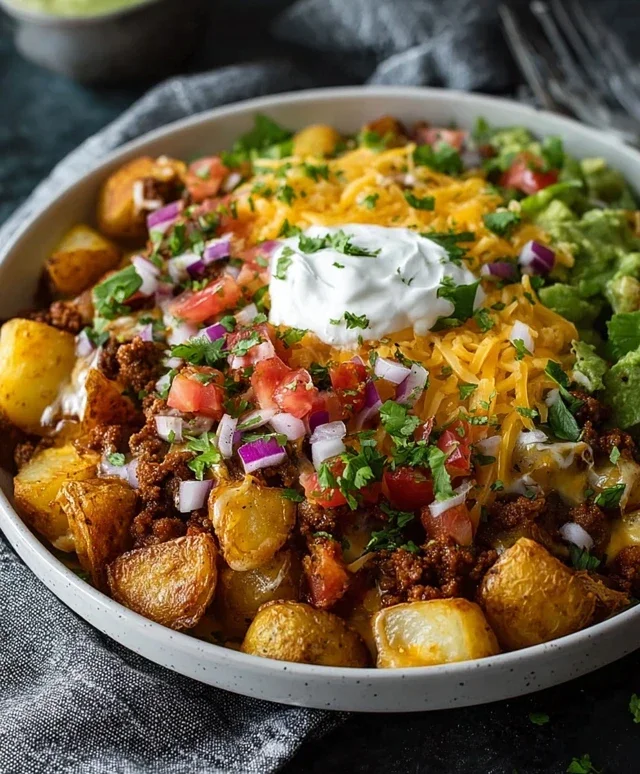 Loaded Potato Taco Bowl
