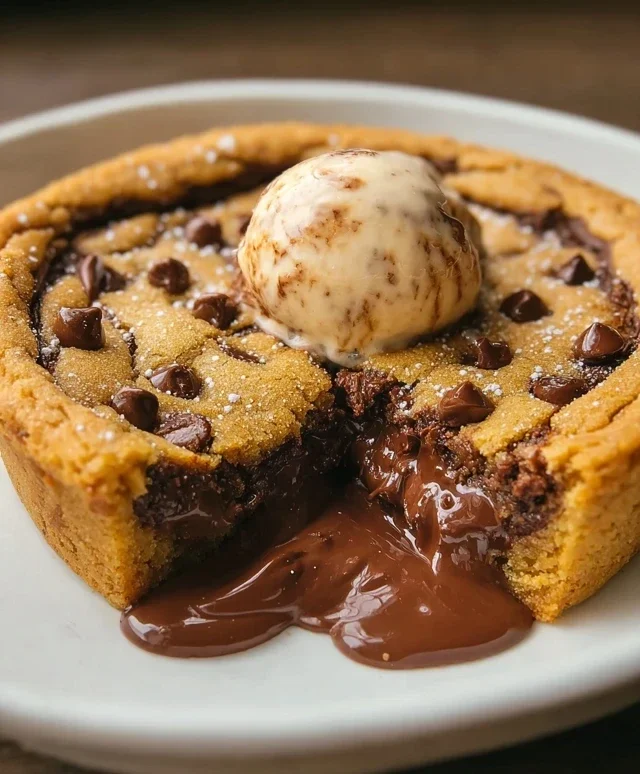 Deep Dish Nutella Cookie Pie