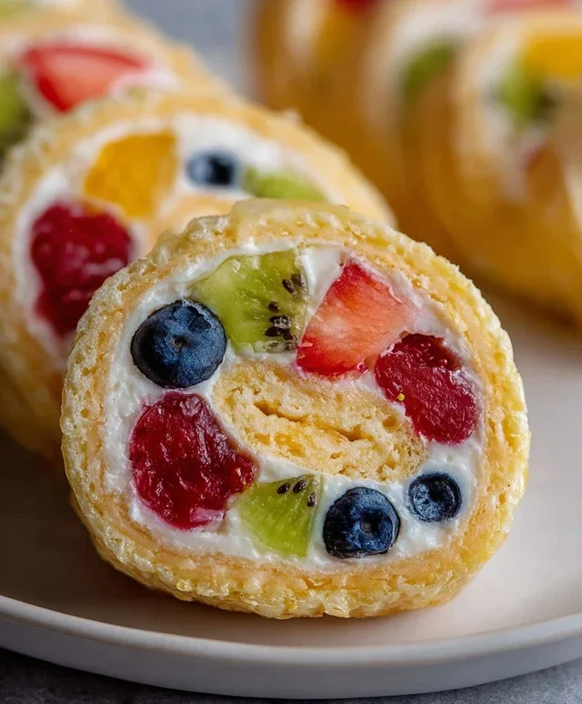 Cheesecake Fruit Salad Roll Ups