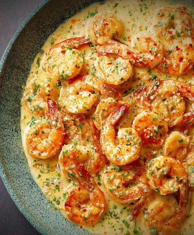 Creamy Garlic Shrimp (15 mins)