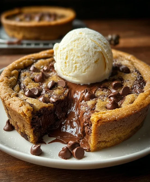 Deep Dish Nutella Cookie Pie