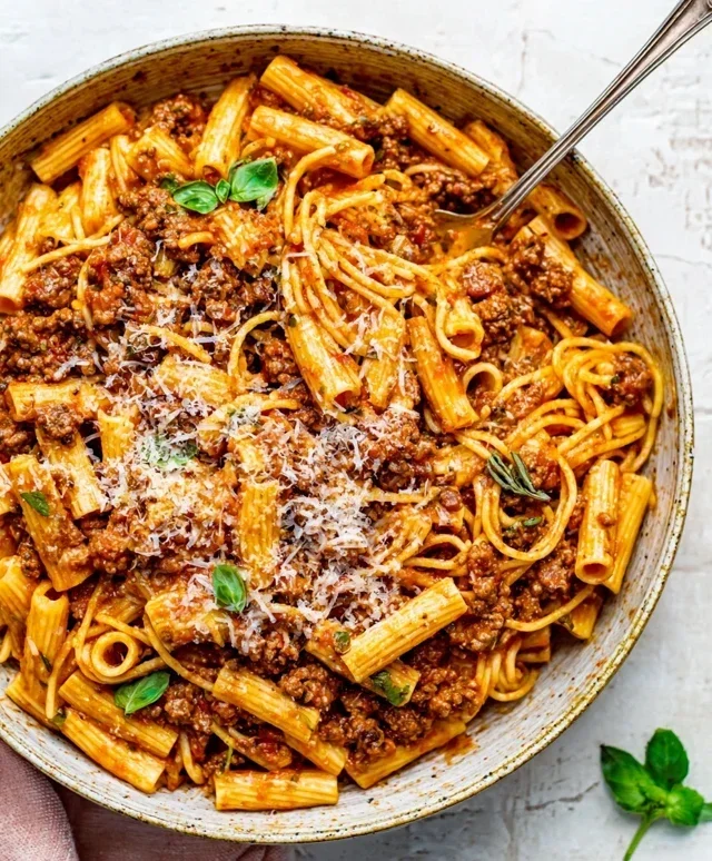 Beef Pasta in Tomato Sauce {Beef Ragu Pasta}