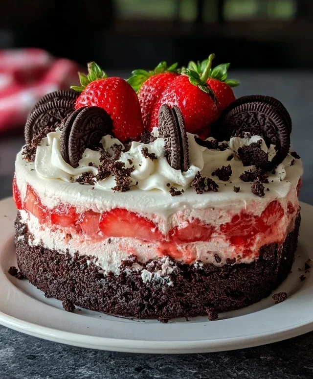 Strawberry Oreo Cake