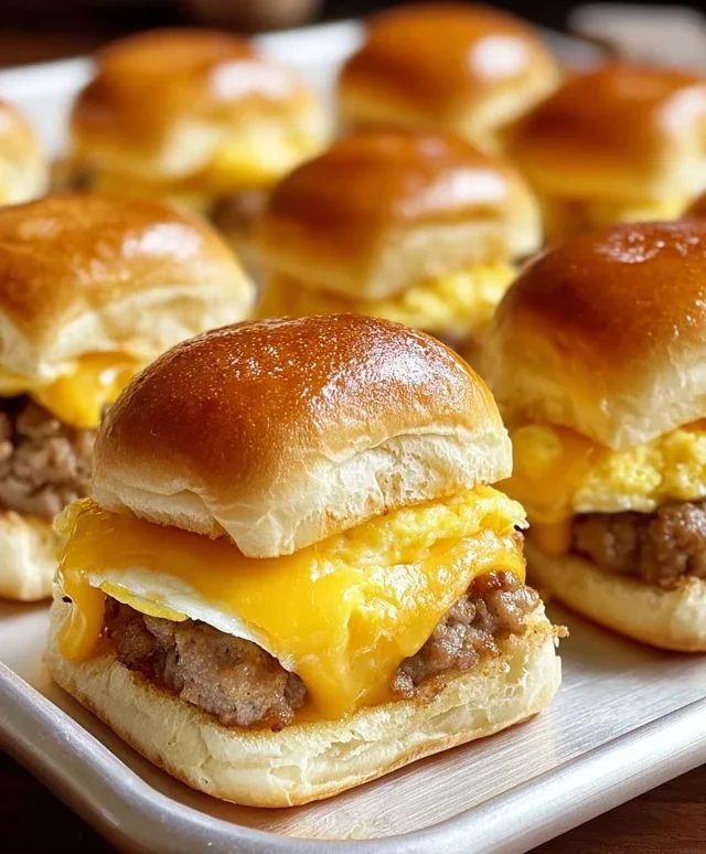 Sausage Egg and Cheese Breakfast Sliders