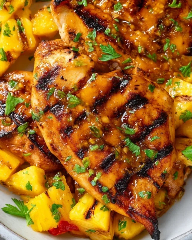 Grilled Mango Pineapple Chicken
