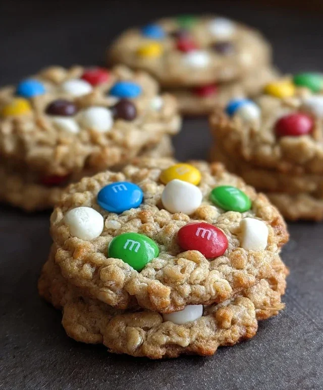 M&M Rice Krispies Cookies