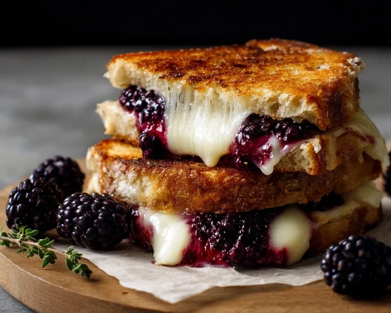 Blackberry Balsamic and Brie Grilled Cheese