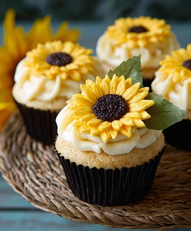 Sunflower cupcakes