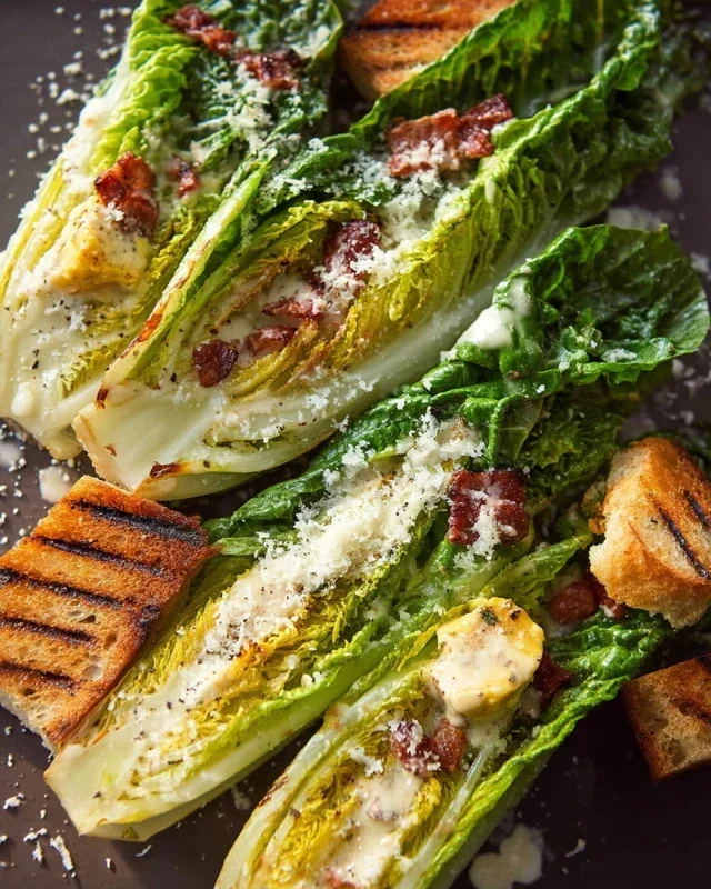 Grilled Romaine Caesar Salad Recipe