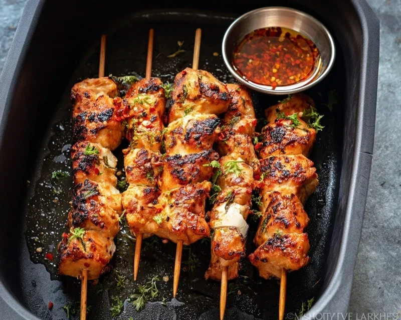 Bang Bang Chicken Skewers