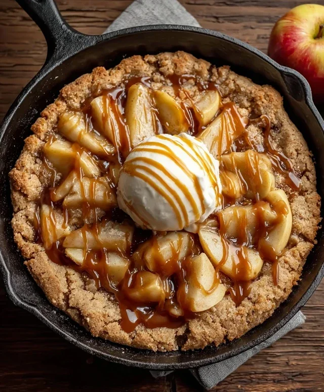 Caramel Apple Cookie Skillet