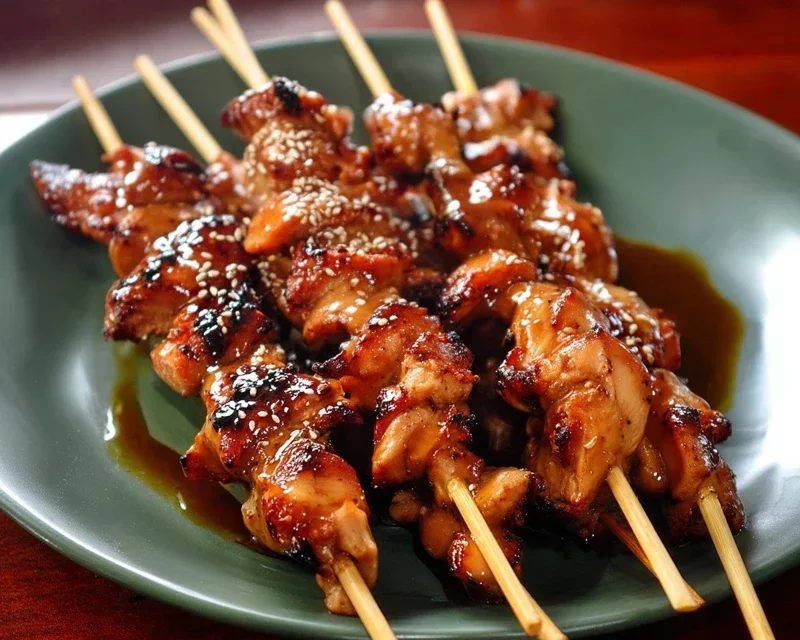 Sticky Bourbon Extract Extract Chicken Skewers