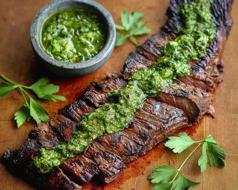 Skirt Steak Marinade Recipe with Chimichurri Recipe