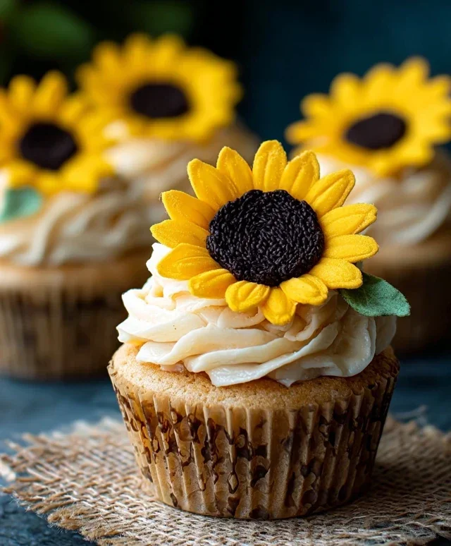 Sunflower cupcakes