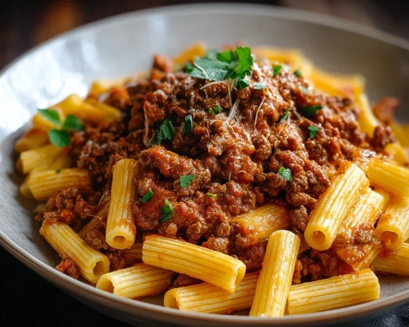Beef Pasta in Tomato Sauce {Beef Ragu Pasta}