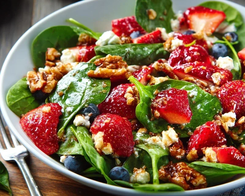 15-Minute Strawberry Spinach Salad