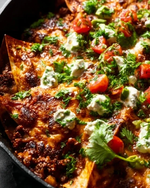 Beef Skillet Enchiladas