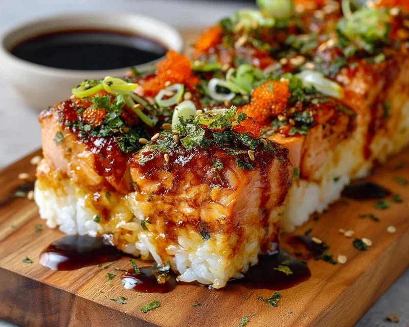 Spicy Salmon Sushi Bake Recipe
