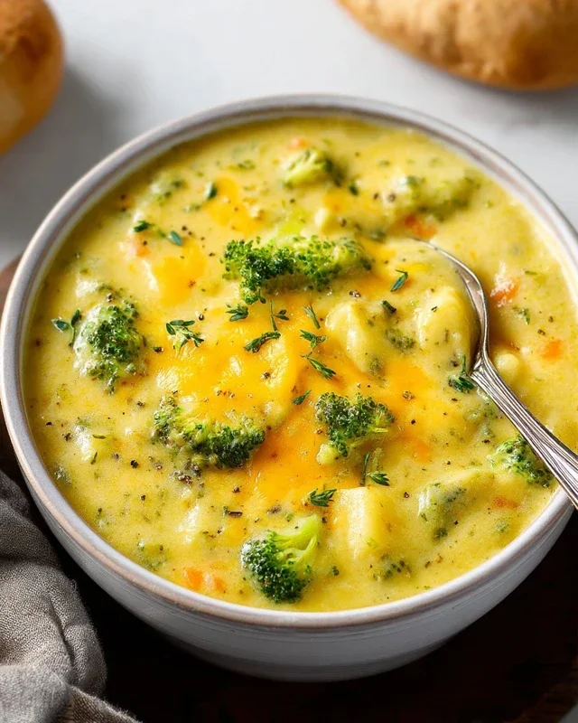 Broccoli Potato Cheese Soup Recipe