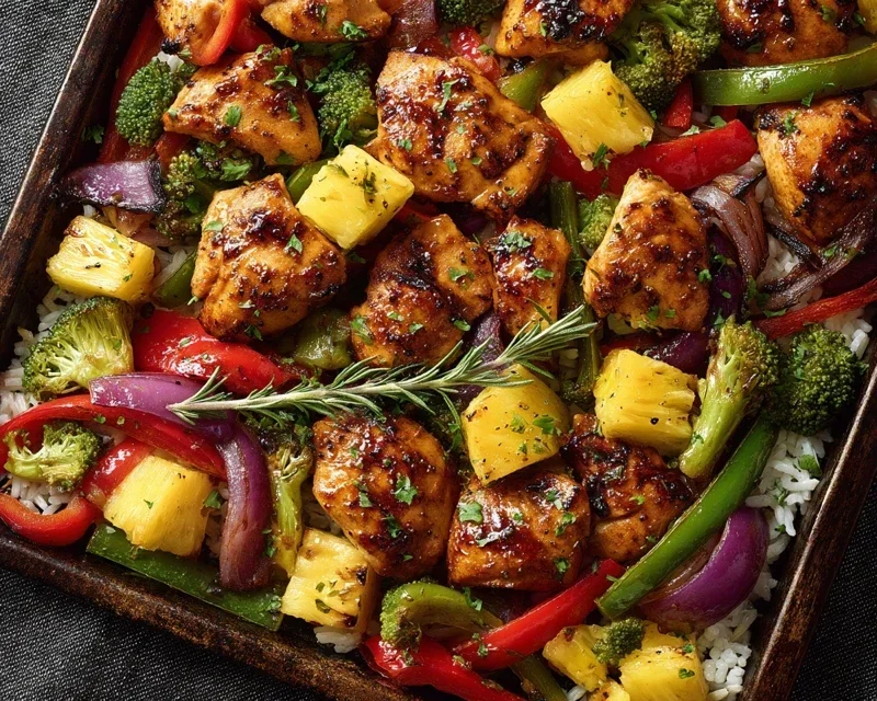 Hawaiian Chicken Sheet Pan
