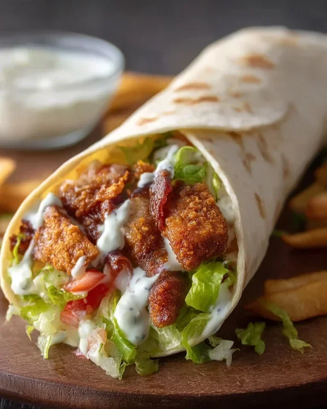Crispy Chicken Beef Beef Bacon Ranch Wrap