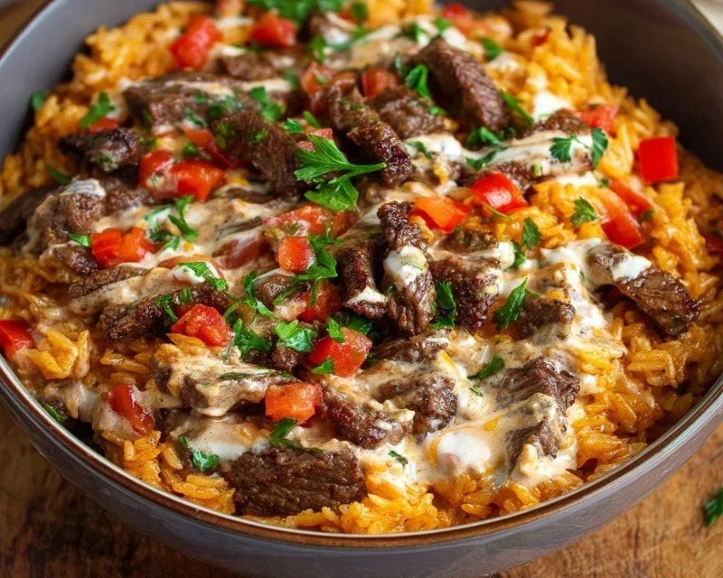 Steak Queso Rice A Flavorful Recipe