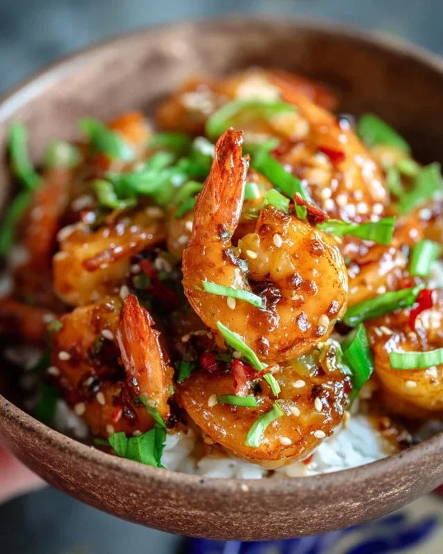 Honey Garlic Shrimp Bowls