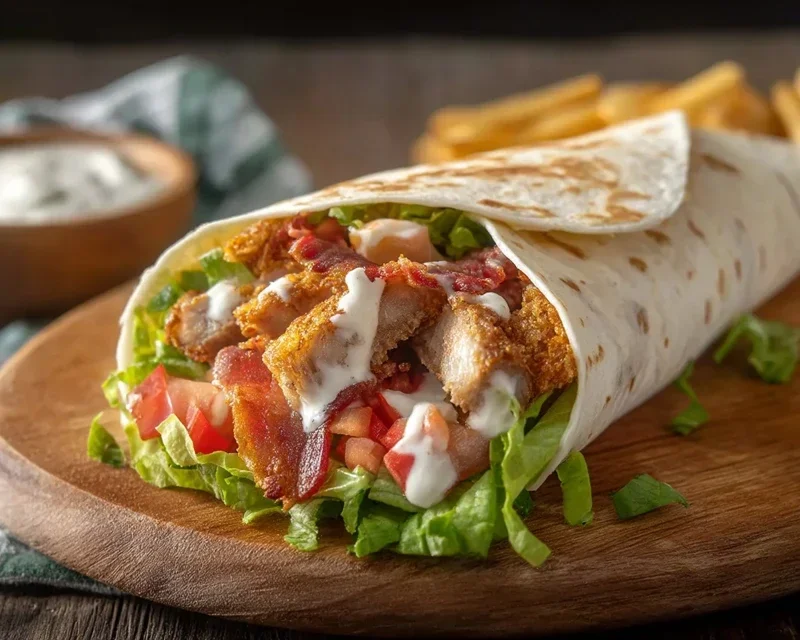 Crispy Chicken Beef Beef Bacon Ranch Wrap