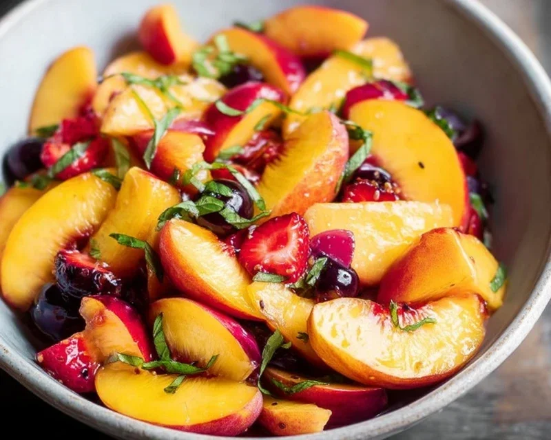 Summer Peach Fruit Salad