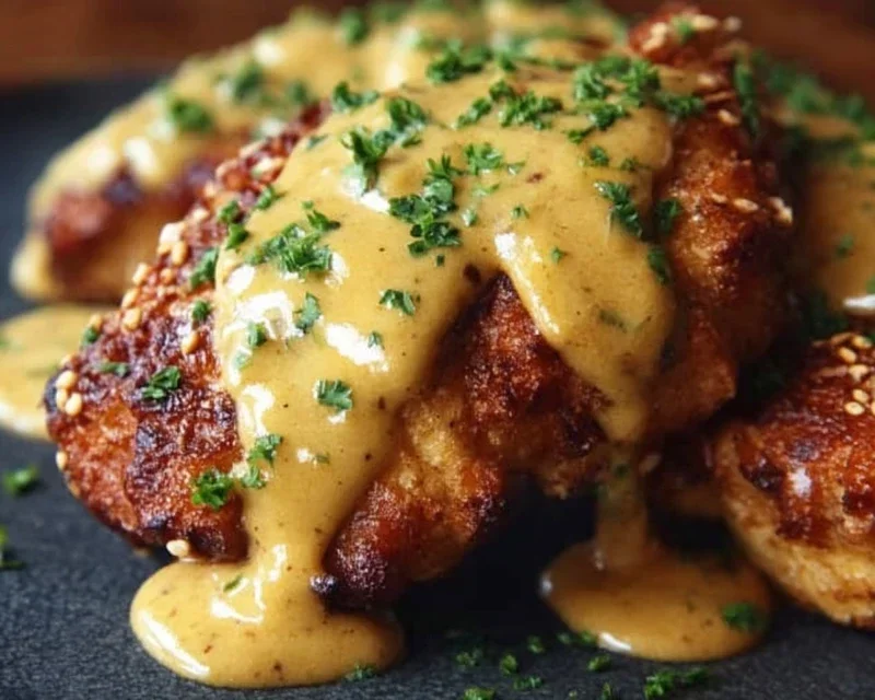 Pretzel Chicken with Mustard-Cheddar Sauce: An Amazing Ultimate Recipe