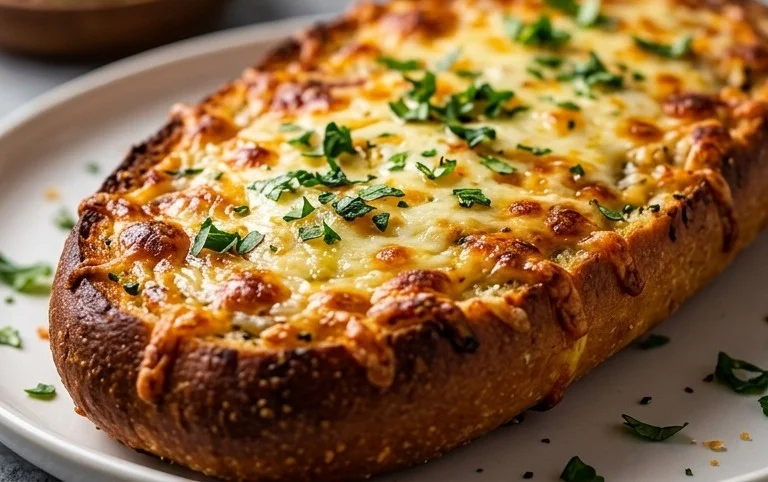 BEST CHEESY GARLIC BREAD RECIPE