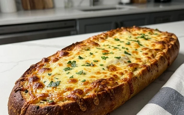 BEST CHEESY GARLIC BREAD RECIPE
