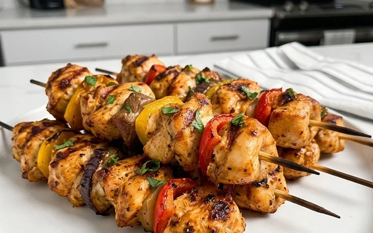 Air Fryer Chicken Skewers (VIDEO)