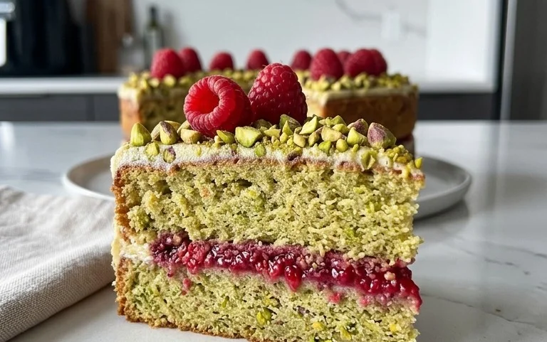 Pistachio Raspberry Cake