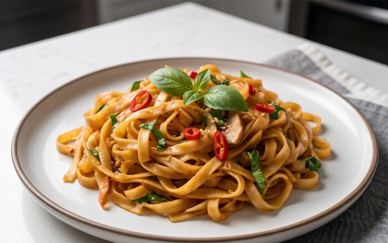Drunken noodles
