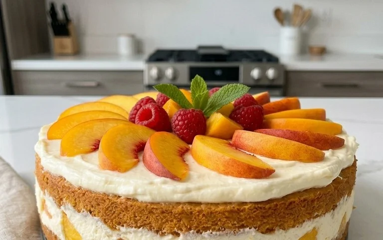 Peaches and Cream Cake