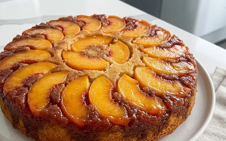 Peach Upside-Down Cake Recipe
